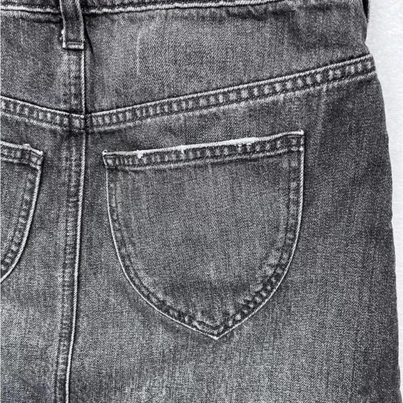 Free People We The Free Bailey Denim Mini Skirt Size 28 Gray Raw Frayed Hem Boho - Picture 6 of 11